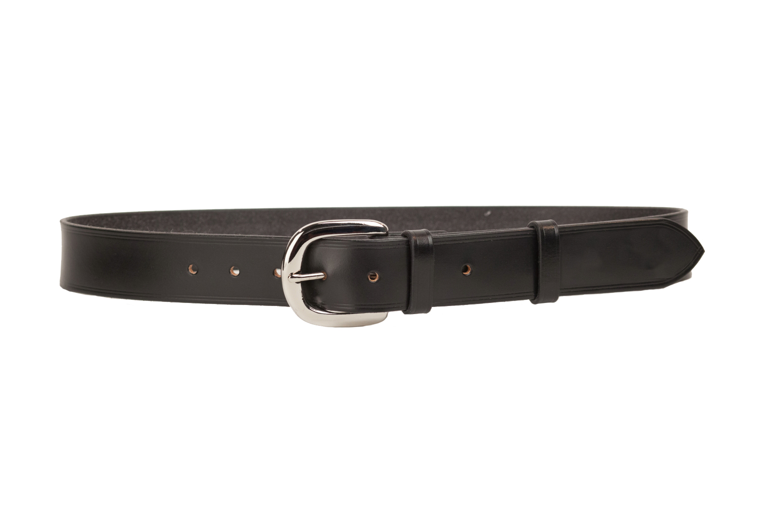 Black Bridle Leather Belt with 1.5 inch Horseshoe Buckle sizes S to XXL ...
