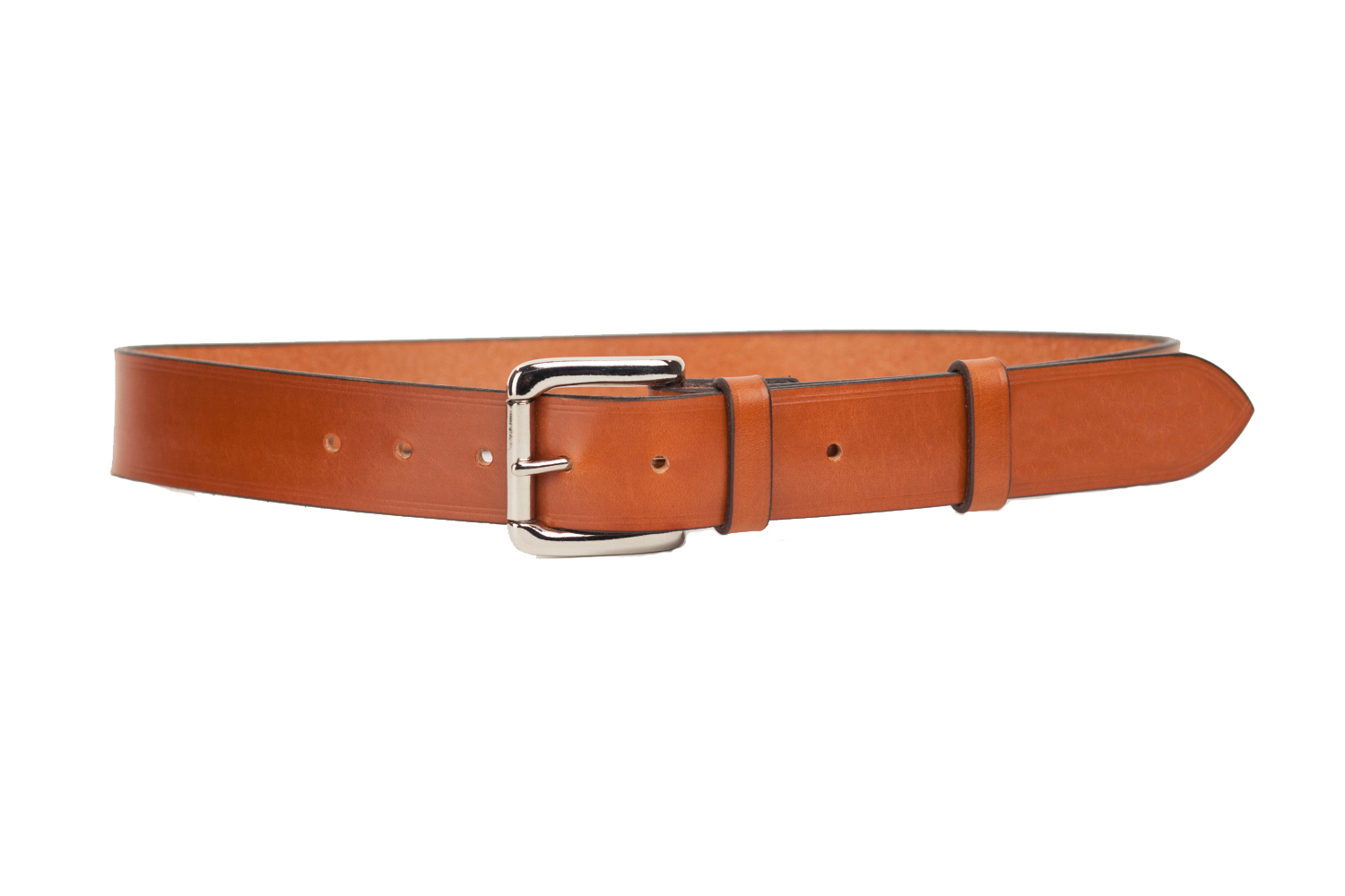 Tan Bridle Leather Belt with 1.5 inch Roller Buckle sizes S to XXL ...